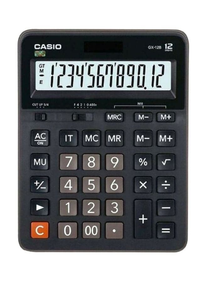 GX12B-BK Desktop Calculator Black