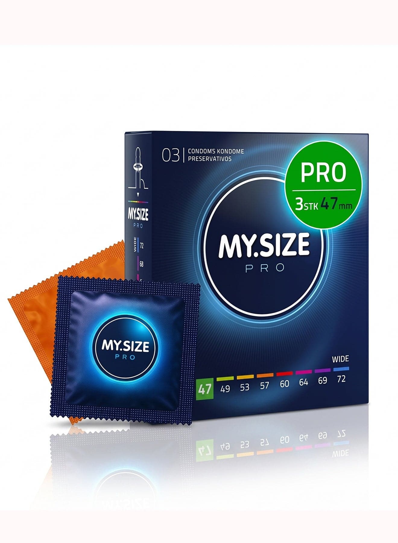 Ultra Thin Condoms 3 Pieces (47 Size) – Odorless, Long Lasting, Sustainable, Premium Quality for Maximum Comfort, Pleasure, and Sexual Health – Proper Fit Reduces Risks and Enhances Protection – Latex Men Condoms Available in Multiple Sizes (45 to 72)