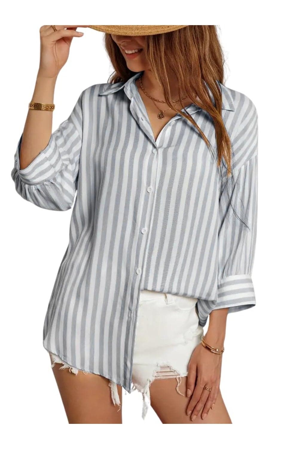 Striped Western Shirt for Women | Oversized Stylish Shirt Tops for Women