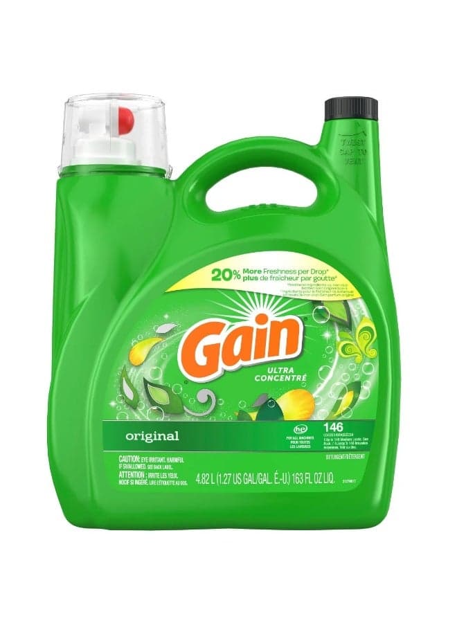 Liquid Laundry Detergent, 4.82L, 146 Wash Loads, Original AromaBoost Ultra Concentrated HE Liquid Detergent | Soft on Sinsitive Skin