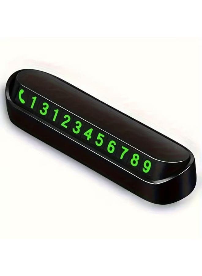 Durable ABS Car Dashboard Ornament | Heat Insulated & Sun Protected Temporary Parking Phone Number Display Frame, Easy-to-Move Design for Car Owners