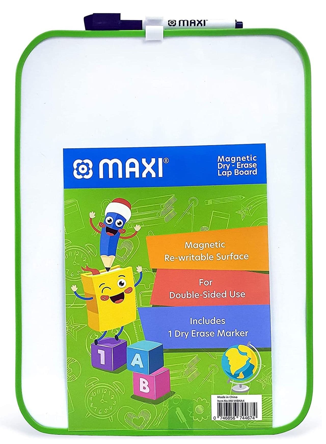 A4 Size Double Sided Dry Erase White Board With Marker Assorted Colours
