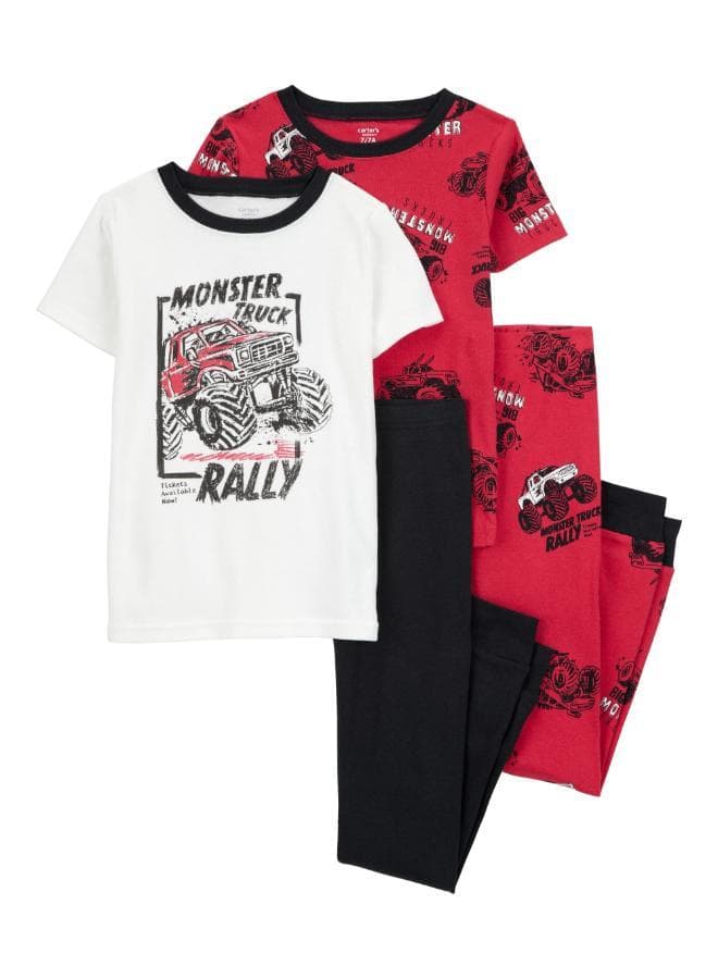 Kids Printed 4PC Pyjamas Set