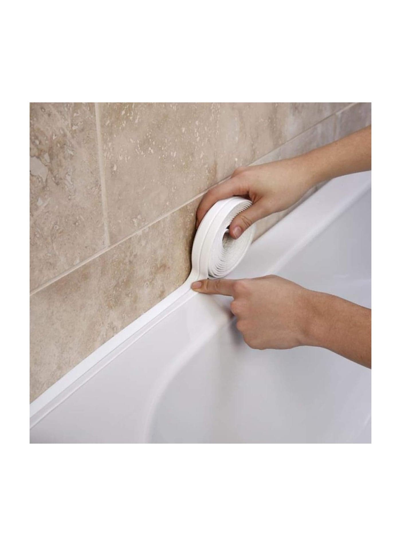 Caulk Tape White Bathroom Corner Caulking Tape Waterproof Self Adhesive Sealing Tape Used for Kitchen Sink Bathroom Bathtub Tub Floor Wall Edge Protector Strip