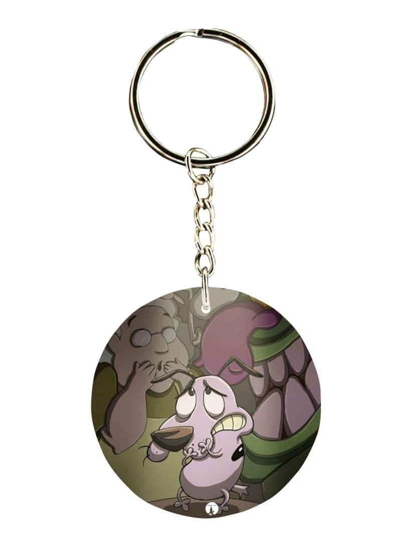 Courage The Cowardly Dog Printed Keychain