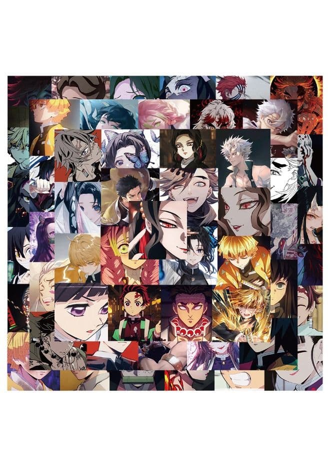 54-Piece Anime Demon Slayer Cartoon Waterproof Sticker Set