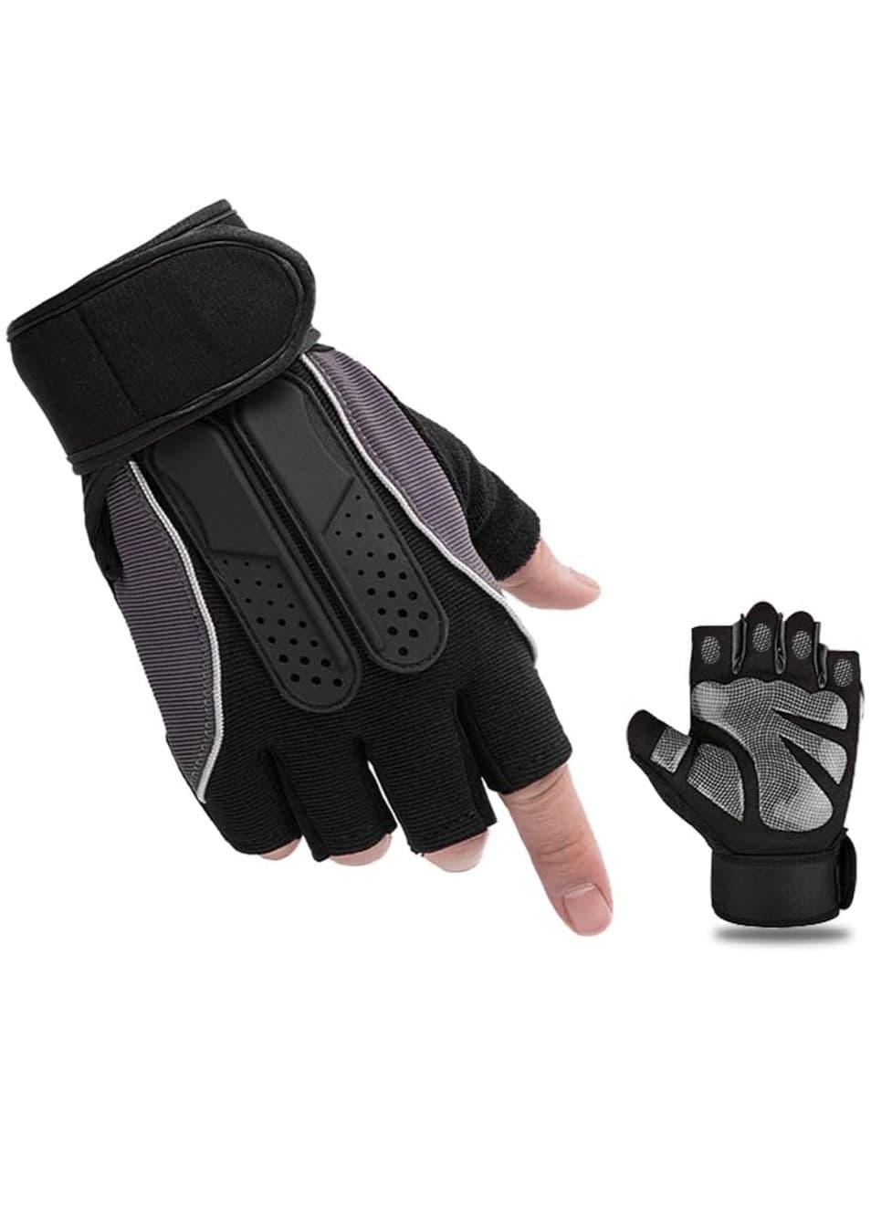 Weight Lifting Gloves, Workout Gloves for men and Women, Cycling Gloves with non-slip Silicone & Wrist Support Adjustable Velcro Strap, Suitable for Fitness Training Weightlifting