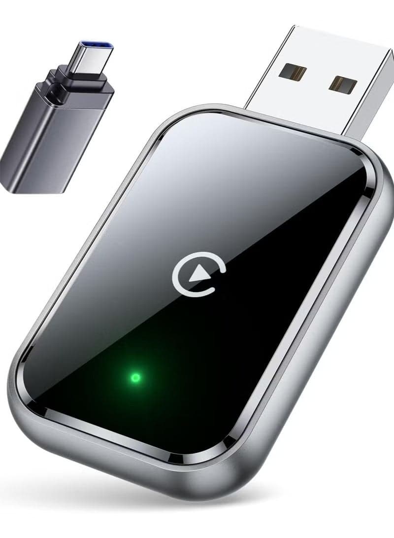 Wireless Carplay Adapter for iPhone, Convert Wired Carplay to Wireless, 2 in 1 Plug and Play Android Auto and Carplay Adapter for iOS 10 Android 11 and Above, Cars with Built-in Carplay