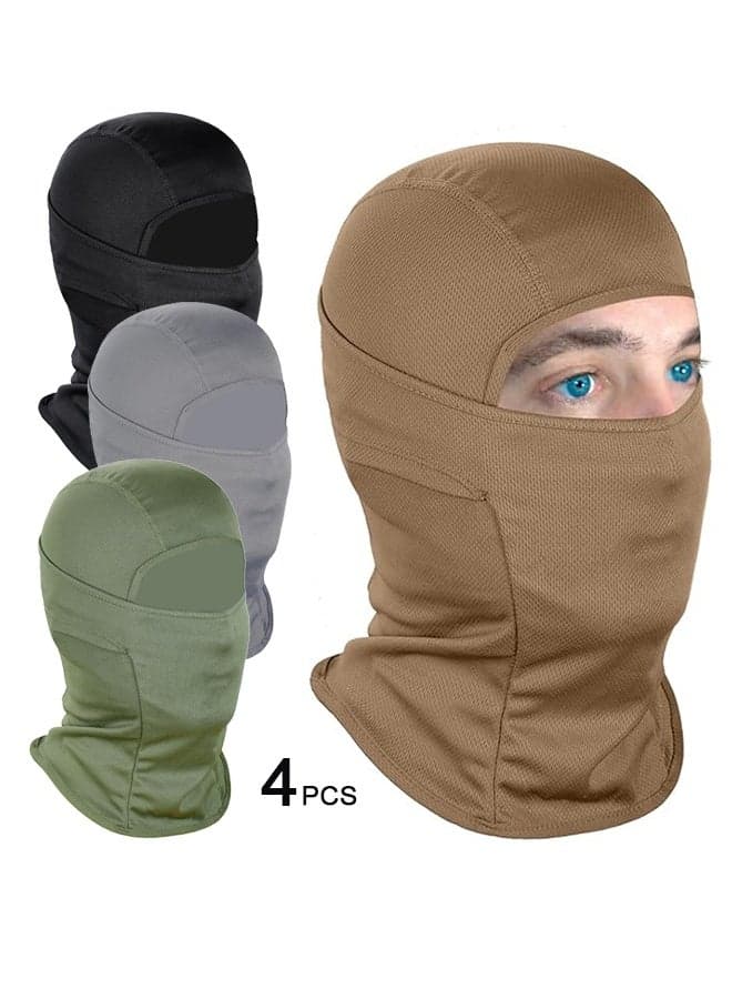 4 Pack Summer Balaclava Face Mask Sun UV Protection Hood Breathable Face Mask for Men Women - Motorcycle Fishing Multi