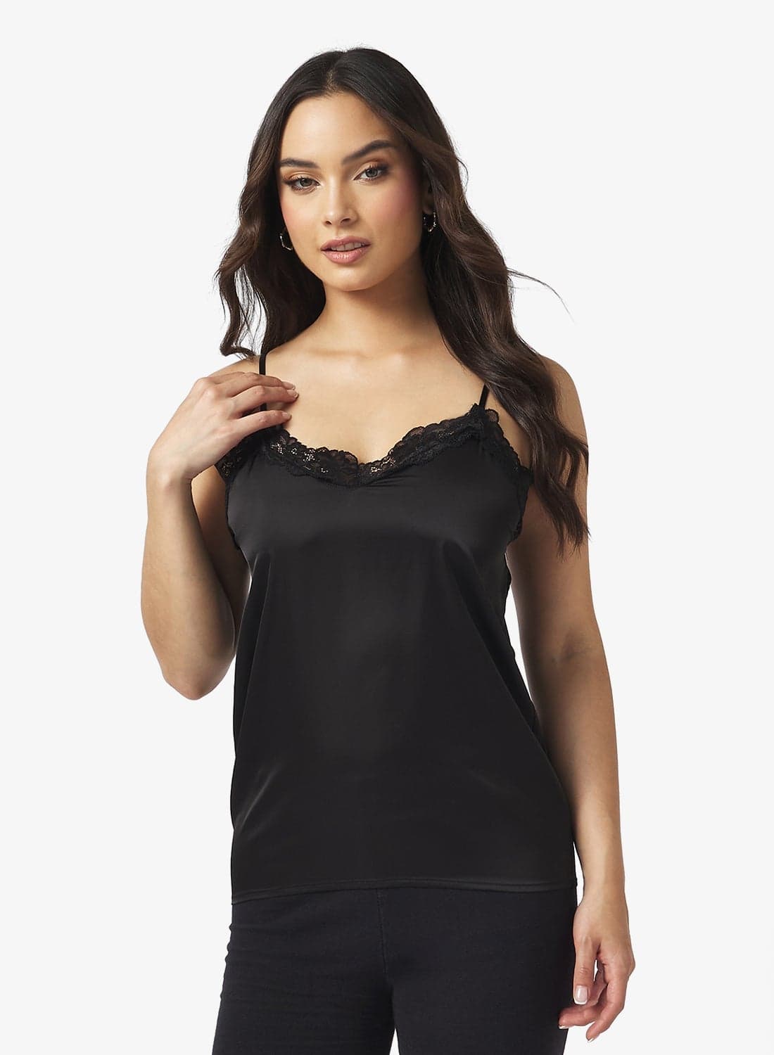 Satin Lace Cami Top
