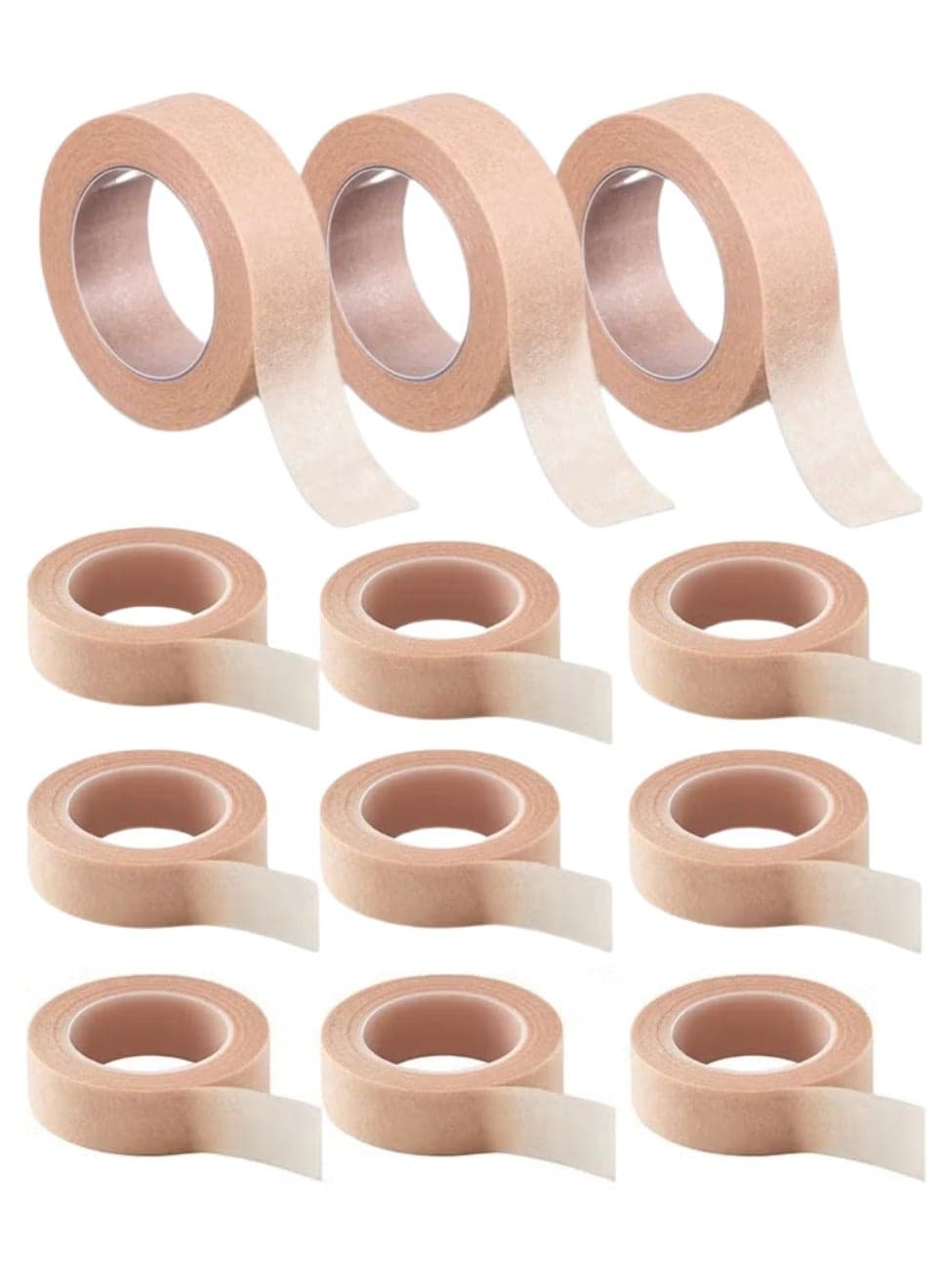 12 Rolls Flexible Skin Tape Breathable Nose Tape,Micropore Tape, Paper tape medical, Self Adhesive First Aid Bandages for Wound Injuries Swelling Sports