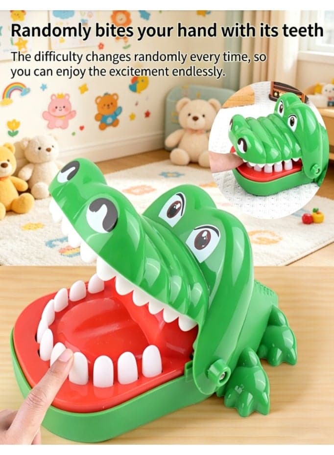 Crocodile Biting Finger Dentist Game, Funny Alligator Teeth Game Toy for Kids & Family, Interactive Prank Toy for Party & Stress Relief