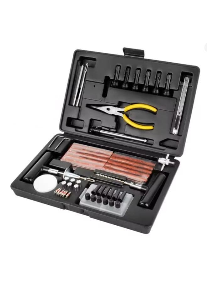 Professional Car Motorcycle Tire Repair Kit, Heavyduty Emergency Tire Repair Tools, Tubeless Tire Puncture Repair Kit Set