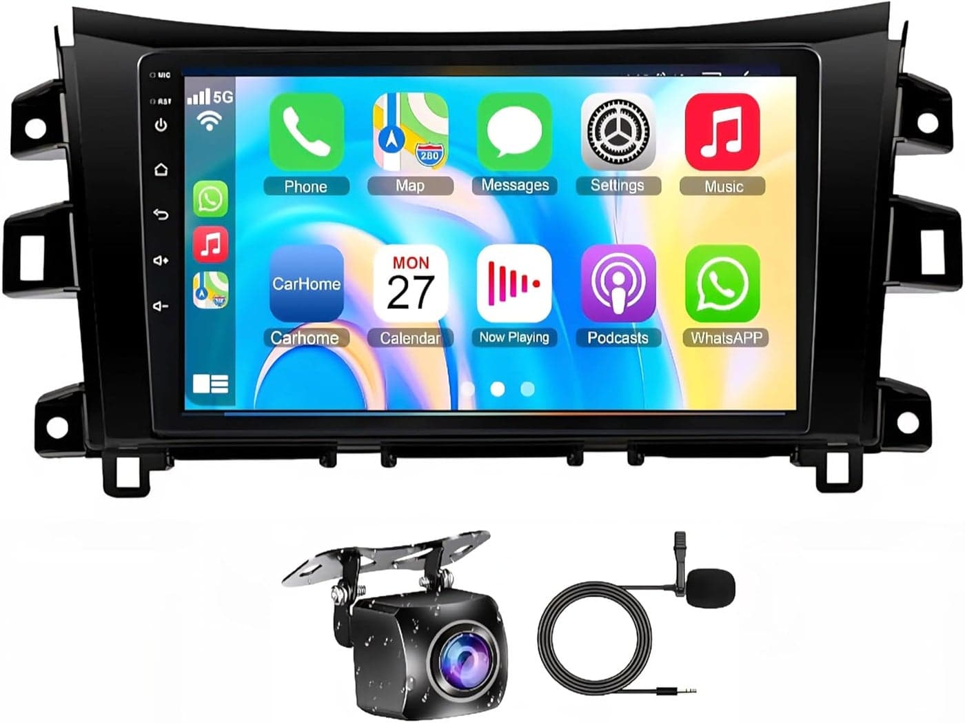 Fit Nissan NAVARA Car Stereo Navara NP300 Android Screen With Apple Carplay Android Auto Wireless WiFi DSP FM&AM BT AHD Camera Included (2+32GB Carplay 4CORE)