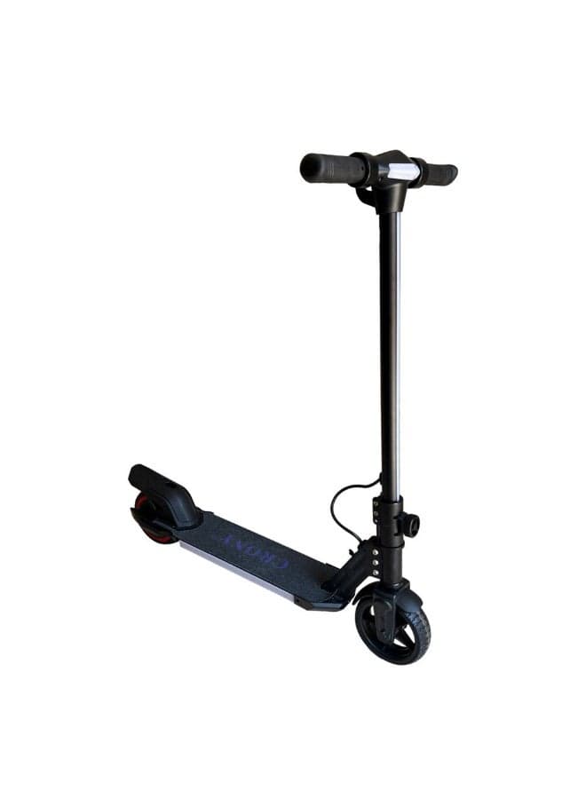 CRONY S31 Kids Electric Scooter – 130W Motor, 21 V / 2.5Ah Battery, Foldable Aluminum Frame + RGB LED Deck Lights-BLACK