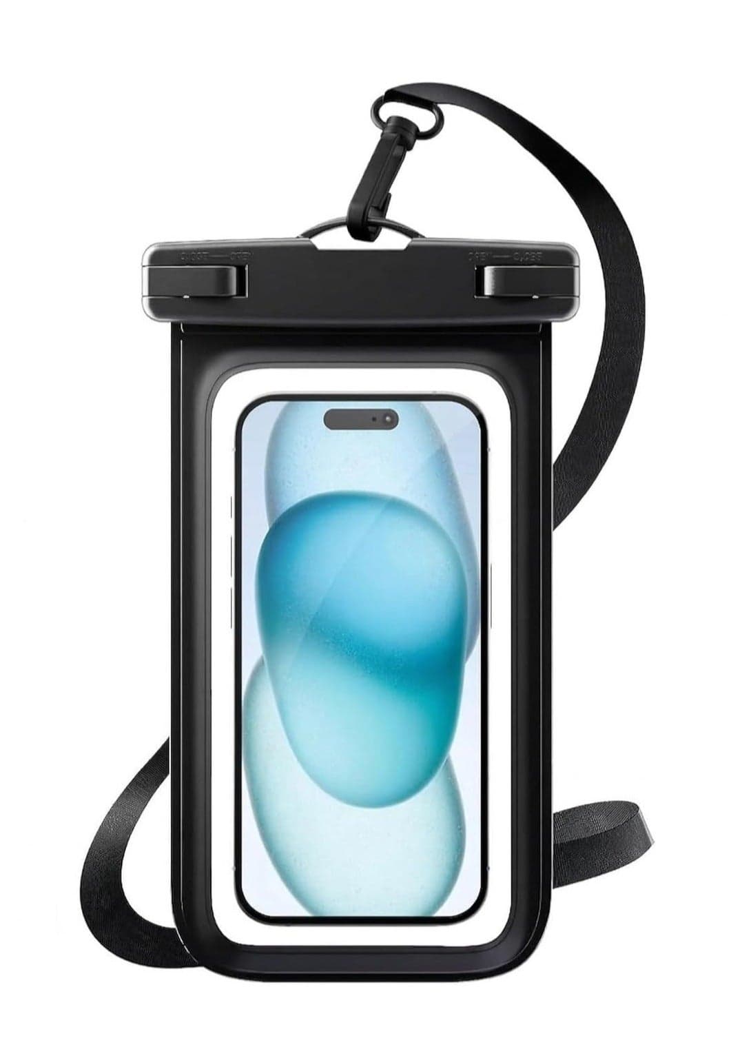 Waterproof Phone Pouch, 1 Pack IPX8 Waterproof Phone Case for Swimming, Underwater Phone Case for iPhones, Samsung, Huawei, Honor and all Other Smartphones | Black