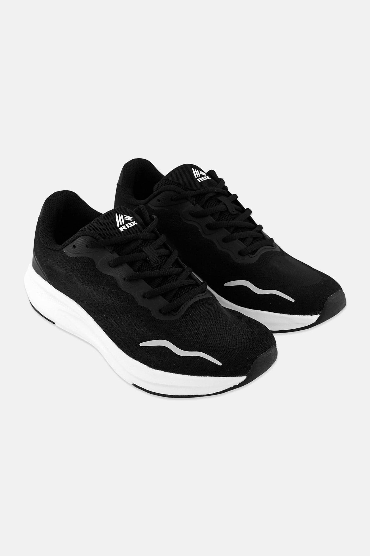 Men Lace Up Running Shoes, Black
