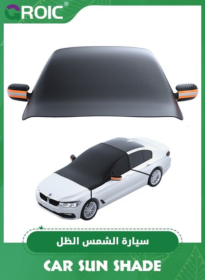 Car Windshield Sun Shade, Foldable Front Window Sun for UV Rays & Sun Heat Protection,Waterproof Exterior Car Accessories Windshield Cover for Dust and Snow,Windshield and Side Window Cover