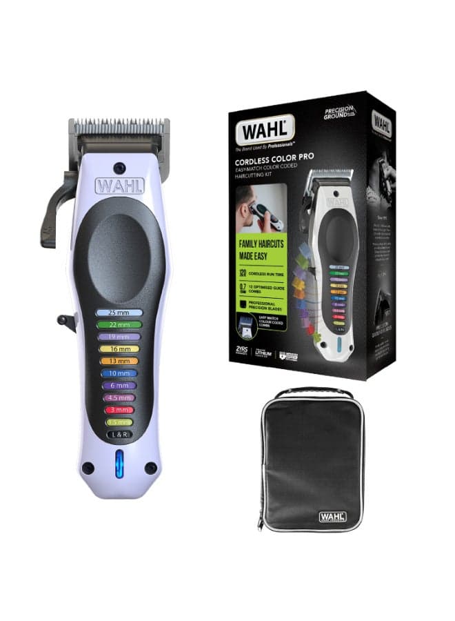 Cordless Color Pro 13 in 1 Hair Clipper |12 Guide Combs | Precision Ground Blades | USA Blade Technology | Adjustable Taper Lever | 2 Hour Run Time | Powerful Motor & Ergonomic Design | 3027001 Black