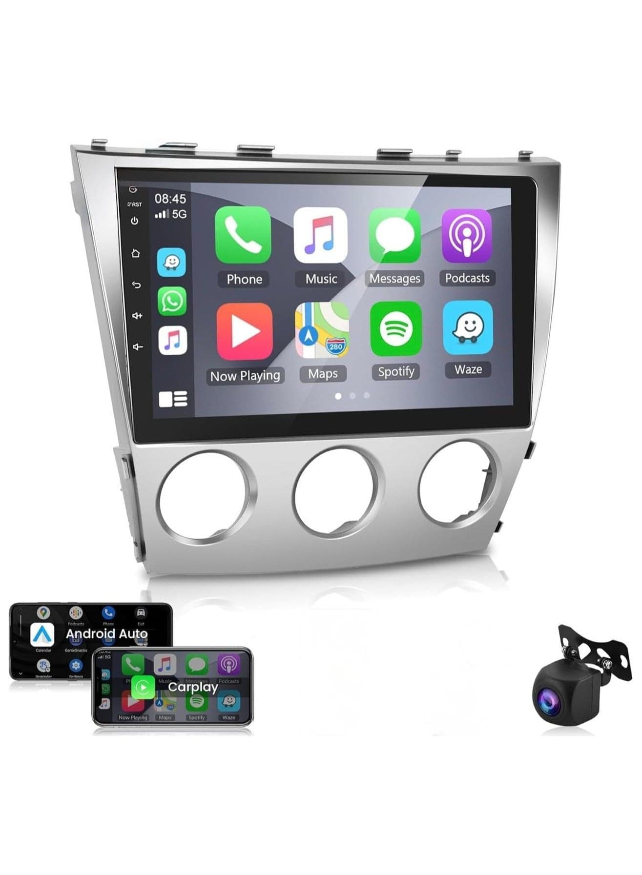 Android Car Stereo for Toyota Camry 2006-2011 1GB RAM 32GB ROM M-Link Wi-Fi BT, Radio GPS, 10 Inch IPS Touch Screen with AHD Camera Included