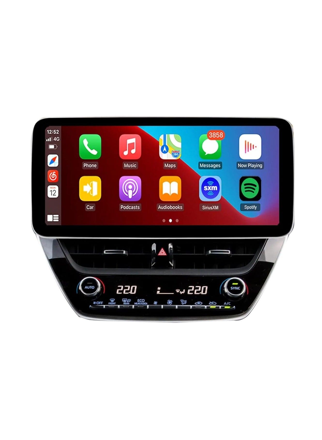 Raymos 12.3" Android 14 GPS Navigation Screen for Toyota Corolla 2018–2023| Apple CarPlay & Android Auto | 4G SIM | WiFi | QLED 1920×720 | DSP Audio