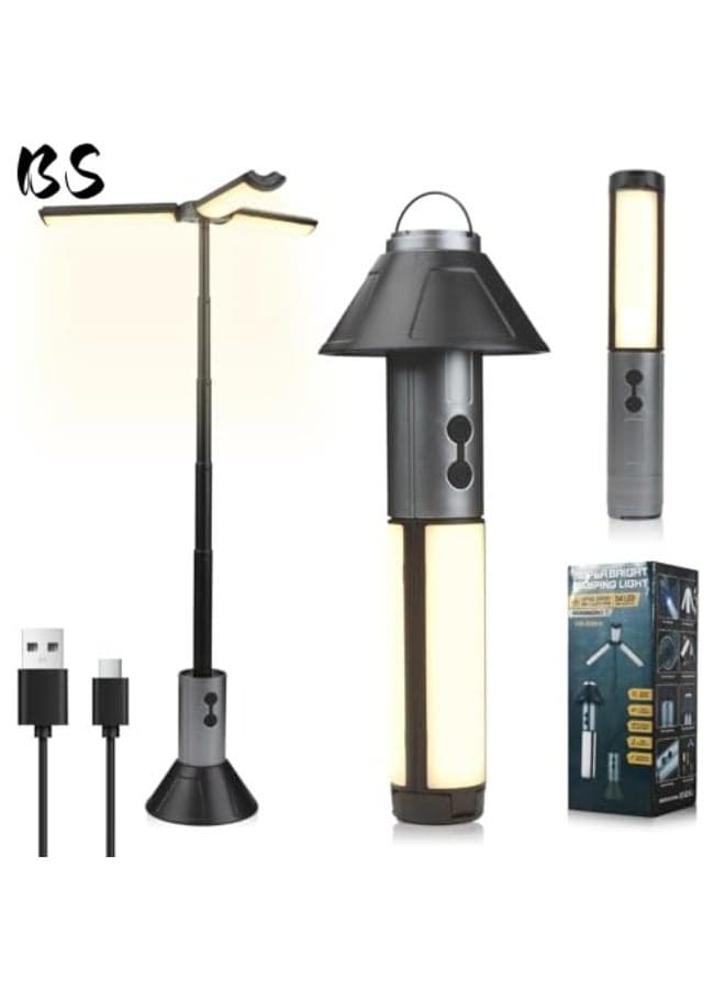 Emergency Supplies | Survival Light|Telescopic Camping Lantern, 4000mAh Rechargeable Camping Lantern(The 2026 upgraded model) - 2 Dimming Modes & 3 Flashlight Modes, IPX4 Waterproof, Portable Foldable Lantern for Camping, Hiking, and Home Emergency | Outdoor Portable Light..