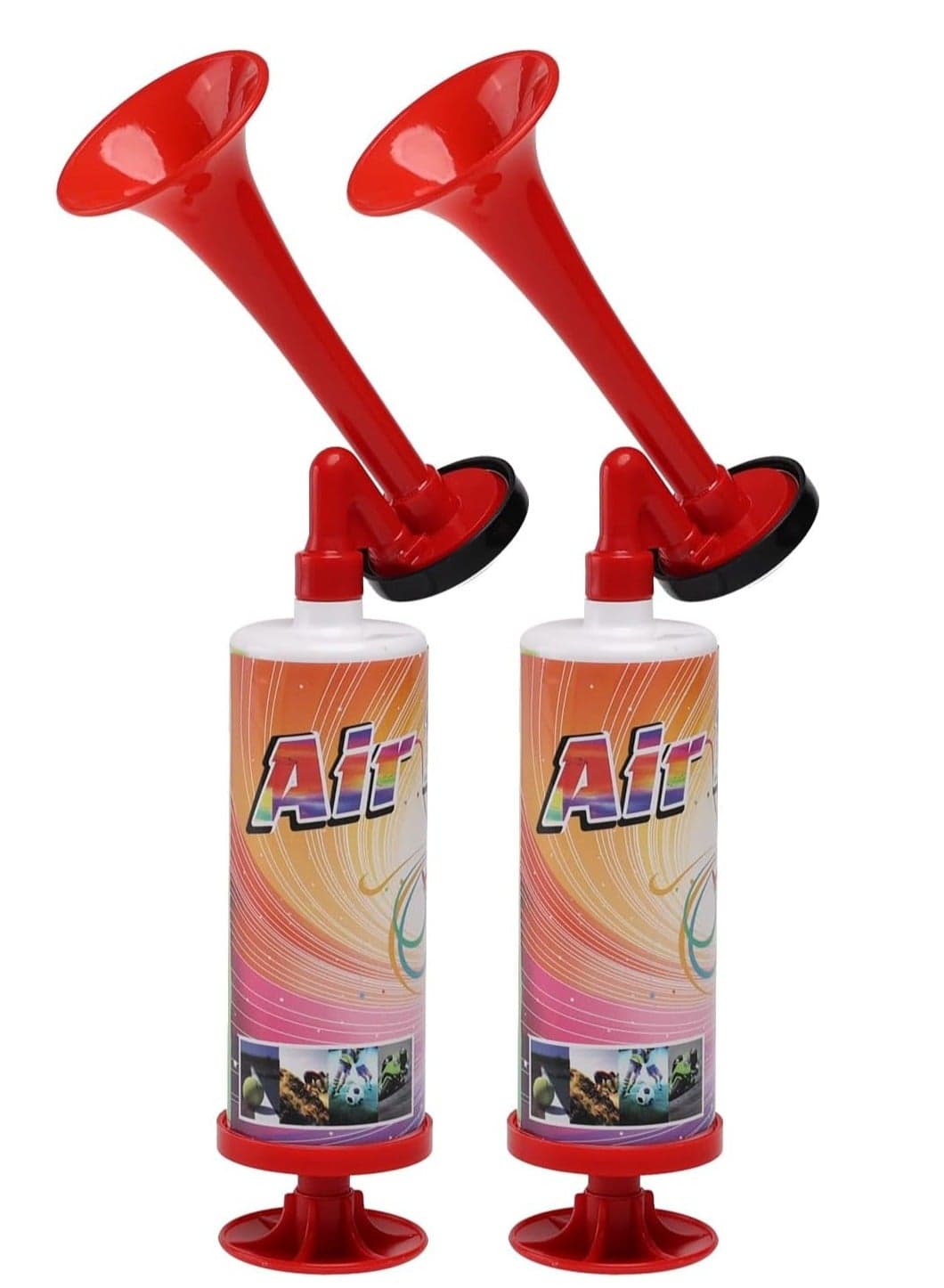 2pcs Plastic Air Pump Horn With Hand Held Concerts Boating Horn Trump,Loud Noise Maker Festival Party
