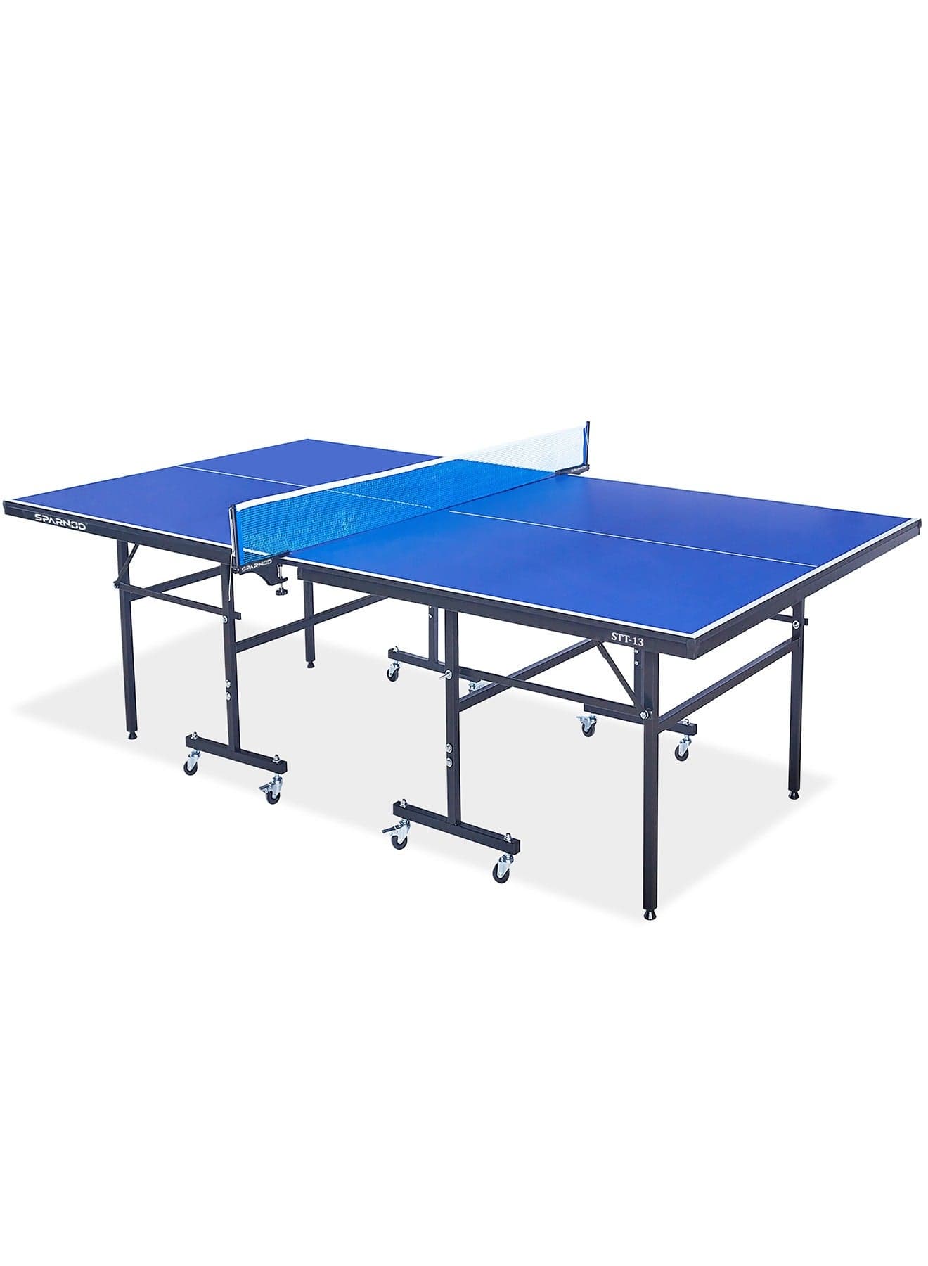 STT-13 Indoor Table Tennis Table | 12Mm Mdf Top With Uv Protection | Rust-Proof Steel Frame | Solo Playback Mode | Foldable With Locking Wheels