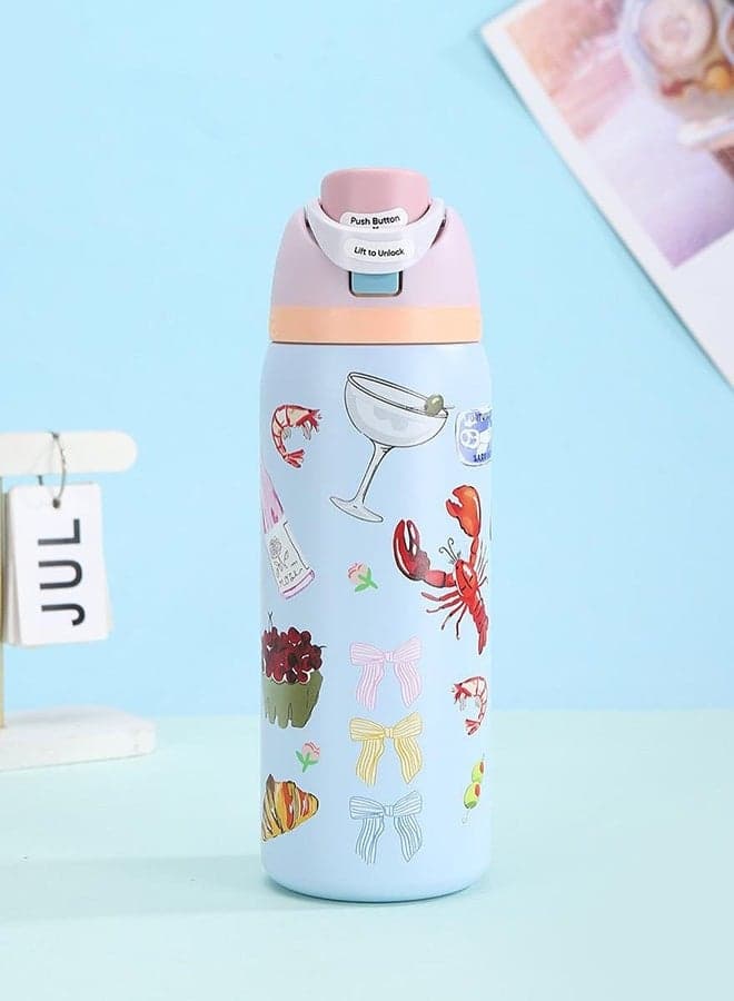 FreeSip Insulated Stainless Steel Water Bottle with Straw for Sports, Travel, and School BPA-Free Sports Water Bottle