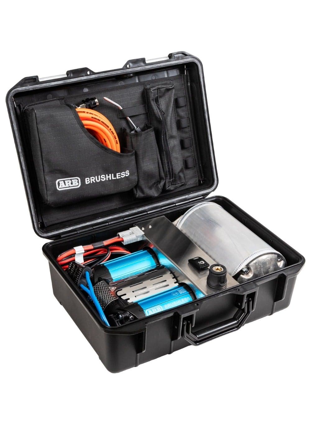 ARB CKBLTP12 Brushless Twin Motor Portable 12V Air Compressor - High Output, Active Cooling, Smart Protection, Includes 20ft Hose & Tire Kit