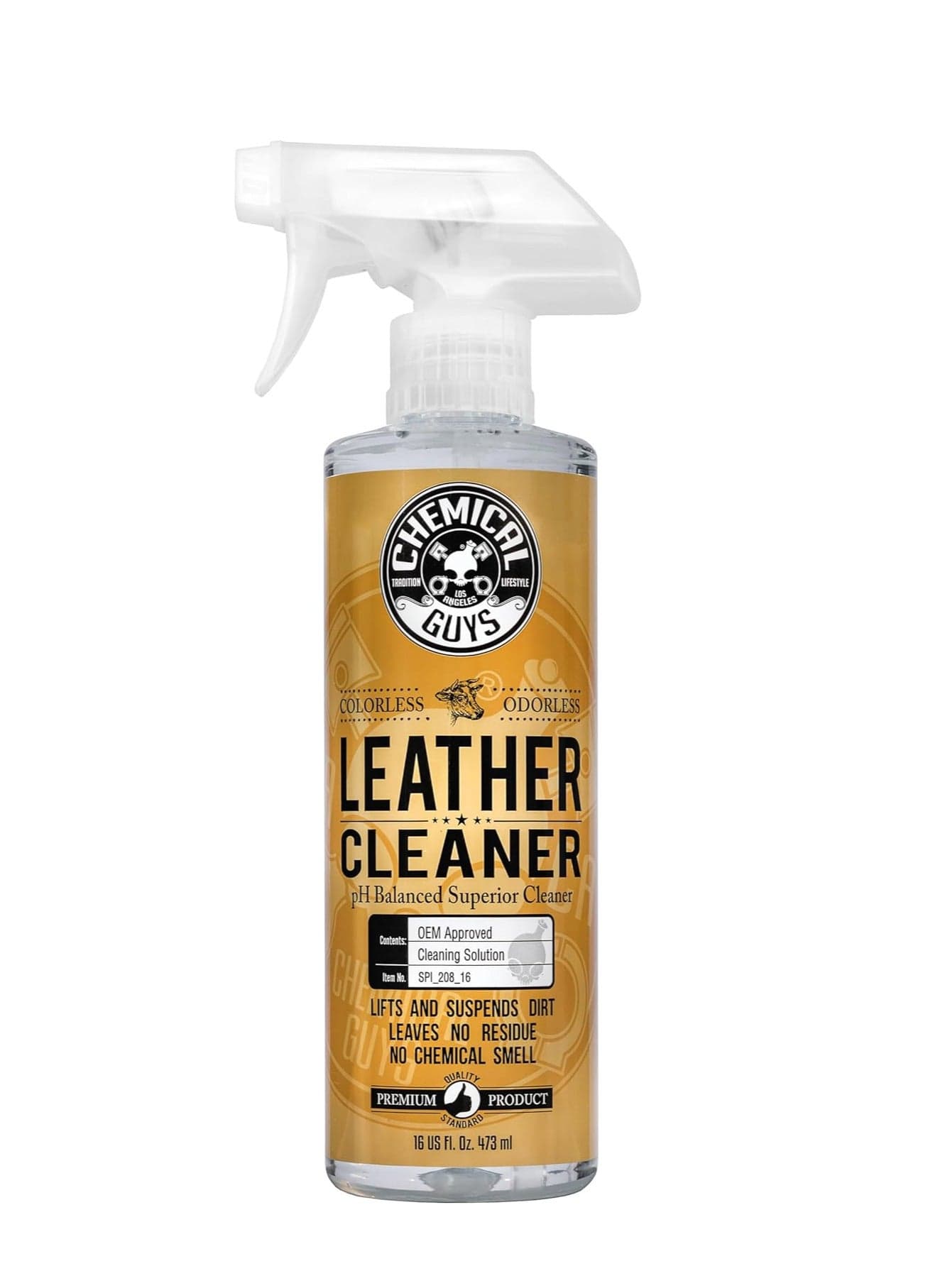 Colorless and Odorless Leather Cleaner, 16 Oz