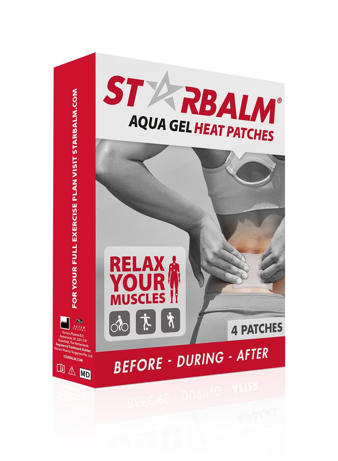 Heat Patches 8X12Cm Pain Relief For Back, Neck And Shoulder 4 Patches Per Pack Long Lasting Deep Heat Therapy