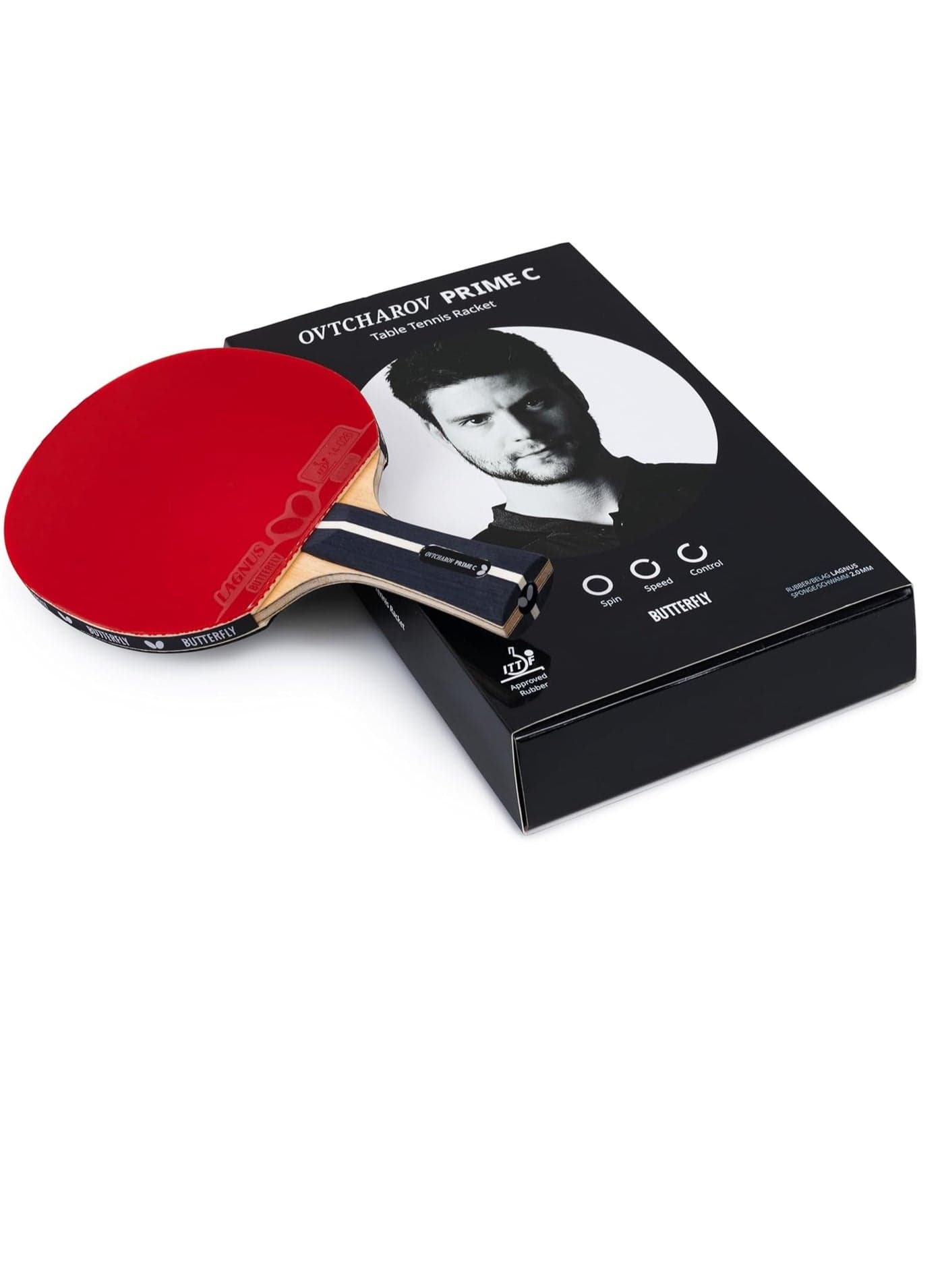 Butterfly Ovtcharov Series Table Tennis Racket Professional Butterfly Table Tennis Racket for Ambitious Table Tennis Players ITTF Approved for Competitions Extremely Grippy/Sticky Pads for Maximum Spin 44906901011104