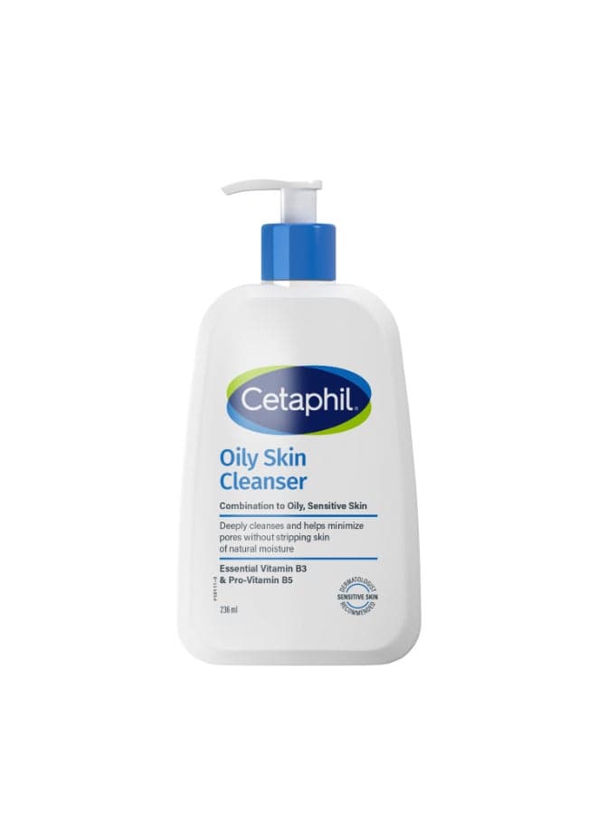 Oily Skin Cleanser, Face And Body Wash For Men And Women, Combination To Oily And Sensitive Skin, Unscented 236ml