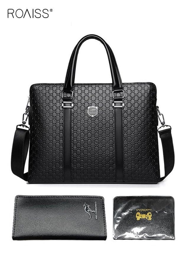 Men's Bag Briefcase Shoulder Bag Messenger Bag Men's Casual Handbag Business Leather Bag for Men