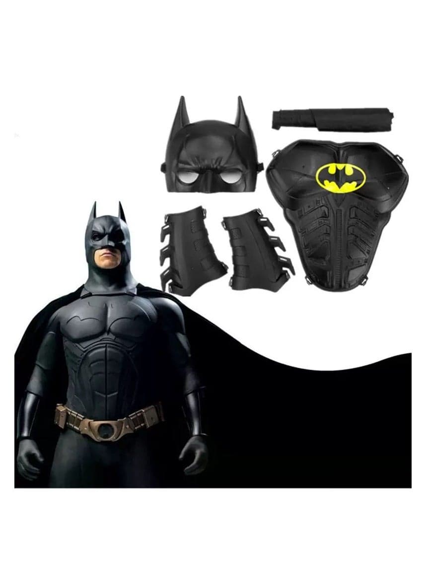 Batman Kids Cosplay Costume Set -Boy's Halloween Cape Cloak + Mask | One-Size 100-140cm | Birthday Gift | Role Play for Girls/Boys