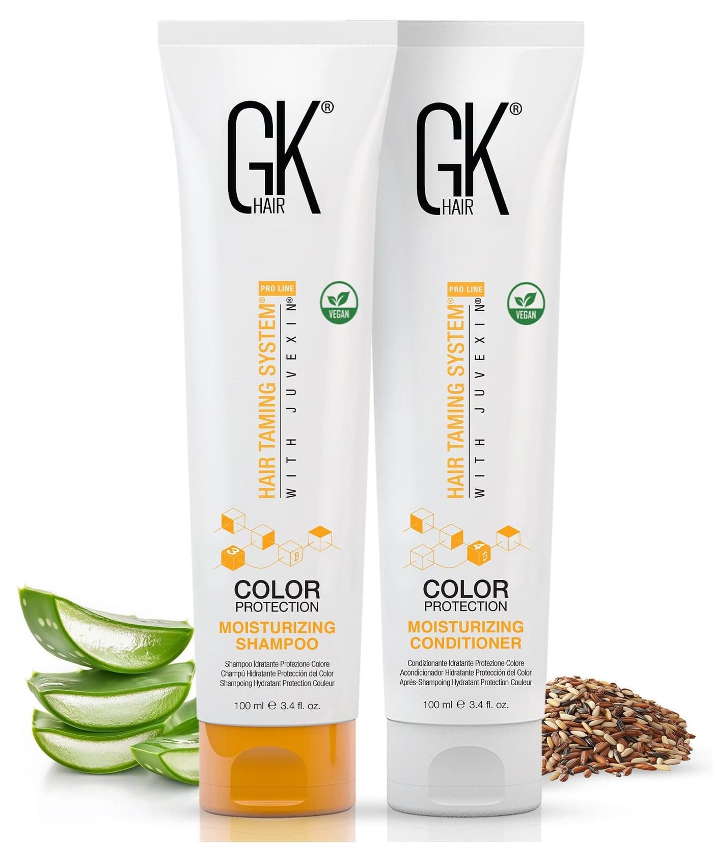 Moisturizing Shampoo and Conditioner Sets (3.4 Fl Oz/100ml) for Color Treated Hair Daily Use Cleansing Dry to Normal Sulfate Paraben-Free All Hair Types for Men and Women