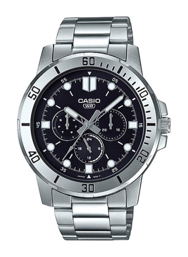 Men Stainless Steel Round Shape Analog Watch MTP-VD300D-1EUDF