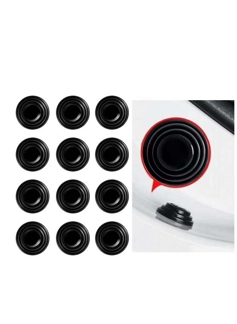 12PCS Car Door Shock Absorber Gasket,Car Door Protector Stickers,Buffer Bumper Cushion Car Door Shock Absorbing PVC Cushion Anti-Collision Gasket Car Accessories Decoration Sticke