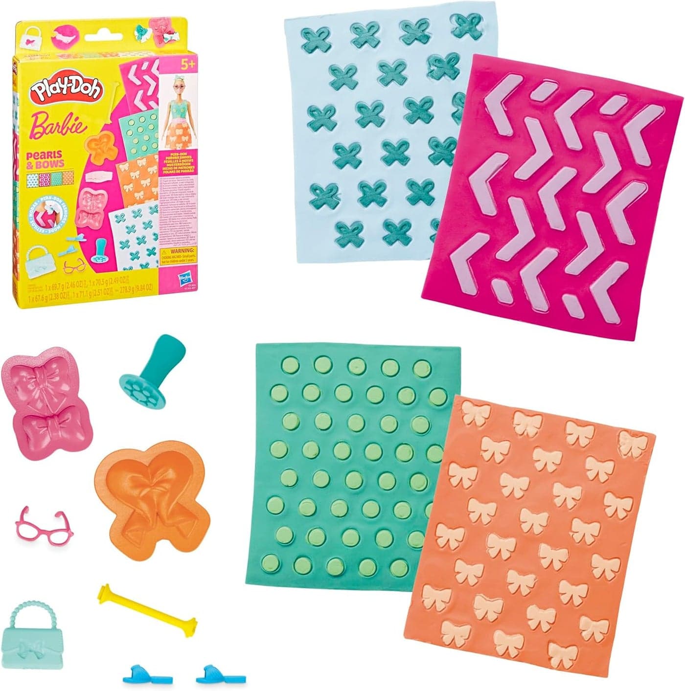 0Barbie Pearls and Bows Accessory Pack with 4 Pattern Sheets and 8 Fashion Accessories