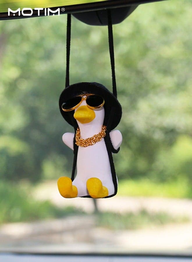 Cartoon Duck Car Hanger, Car Hanging Ornament for Rear View Mirror Car Accessories, Car Decoration for Men & Women