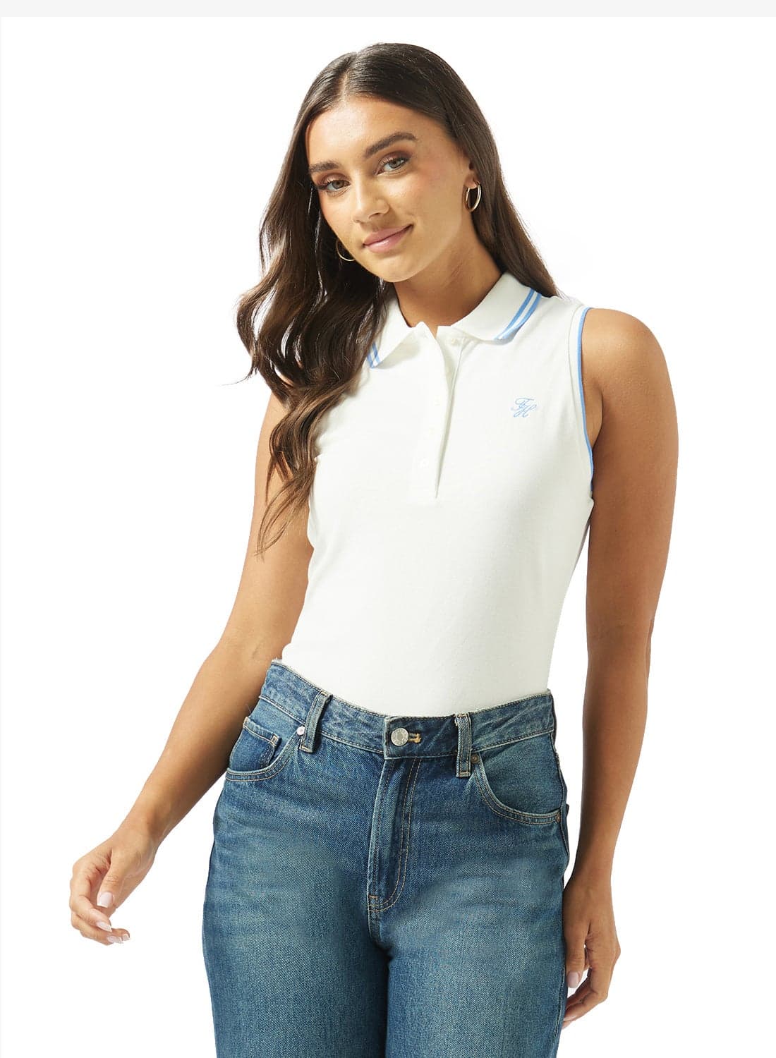 1985 Slim Fit Pique Sleeveless Polo Shirt
