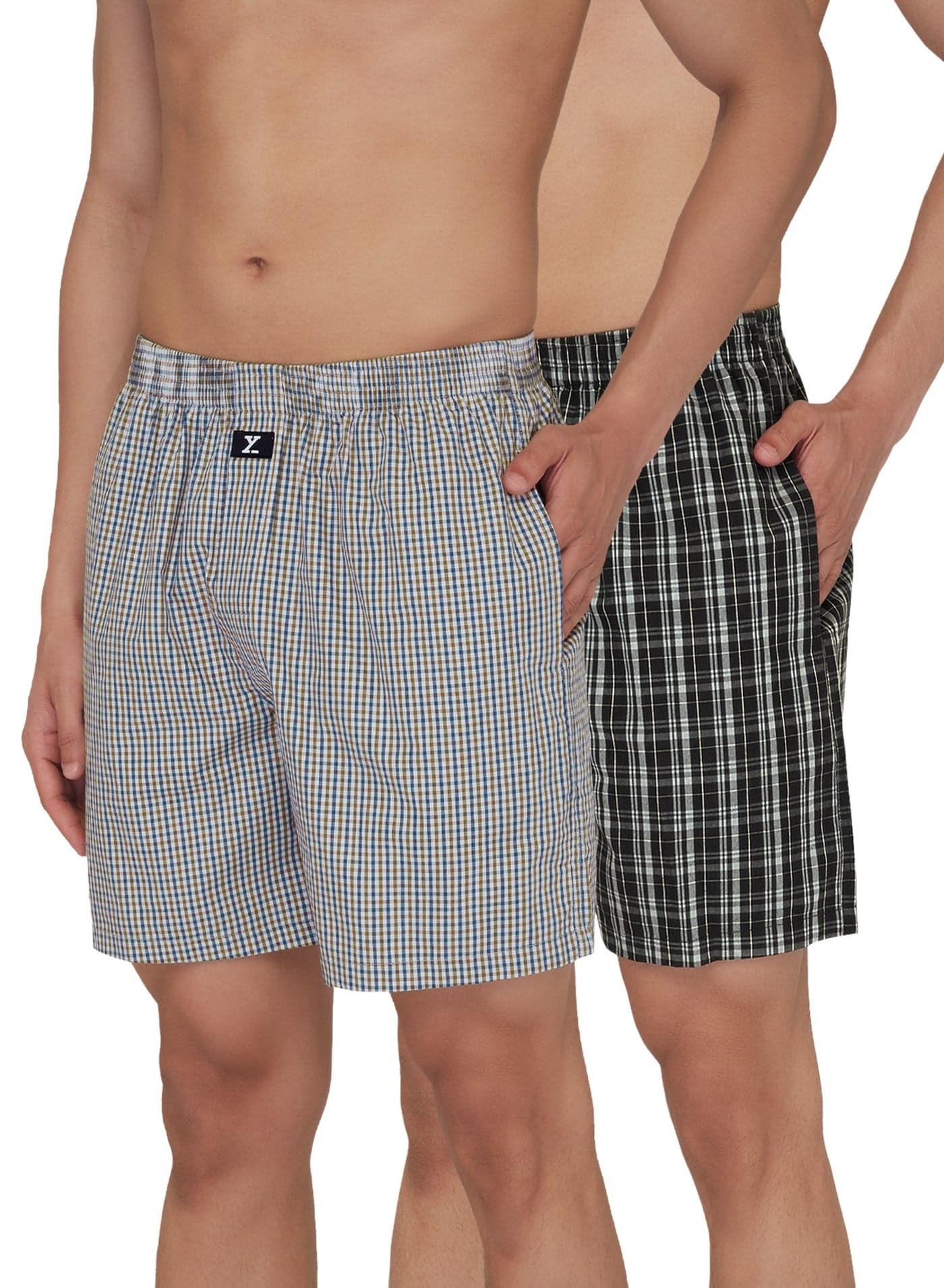 IntelliEaze Super Combed Cotton Boxer Shorts for mens pack of 2