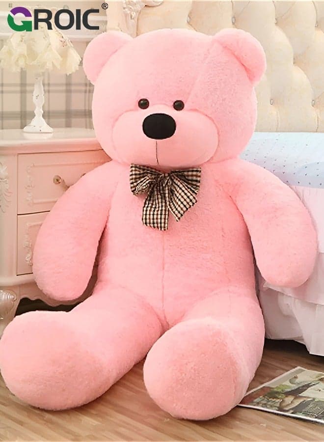 Big Teddy Bear Plush Stuffed Animals Soft Adorable, Cuddly Stuffed Teddy Large Fluffy Teddies Plush Toy Gift for Kids Birthday Wedding Decorations 31.5 Inch - Pink