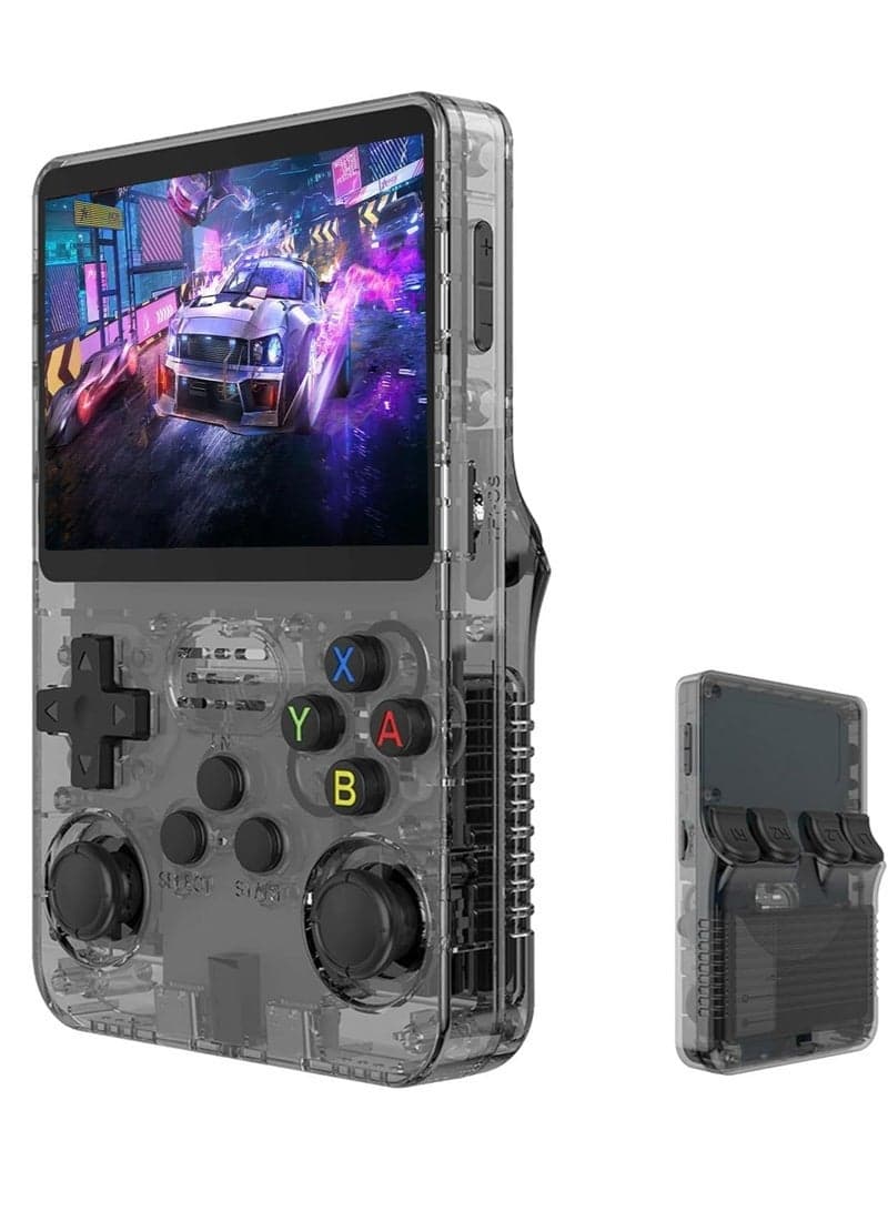R35S Retro Handheld Game Console – 3.5" IPS HD Display, 15,000+ Preloaded Classic Games, 64GB Storage, Linux System, Portable Mini Gameboy-Style Console for PSP, Arcade & Retro Gaming