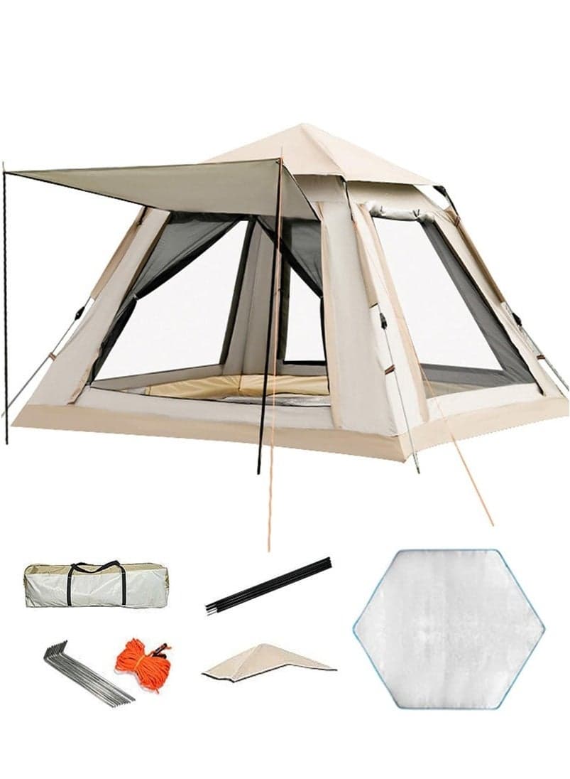 Camping Tent -4-6 Person Family Tent Instant Easy Set up Tent with Carry Bag, Waterproof Windproof Pop Up Tent for Camping, Hiking, Mountaineering