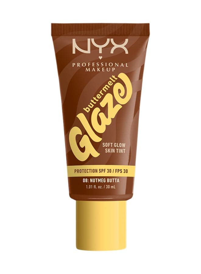 Buttermelt Glaze Soft Glow Skin Tint + SPF/FPS 30 Foundation 12h Wear Nutmeg Butta