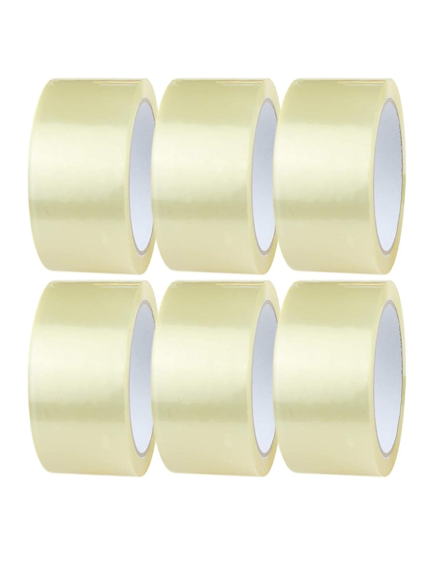 Clear Packing Tape Roll 2 Inch x 100 Yards (Pack of 6) | Heavy Duty BOPP Packaging Tape for Carton Sealing, Shipping & Moving Boxes