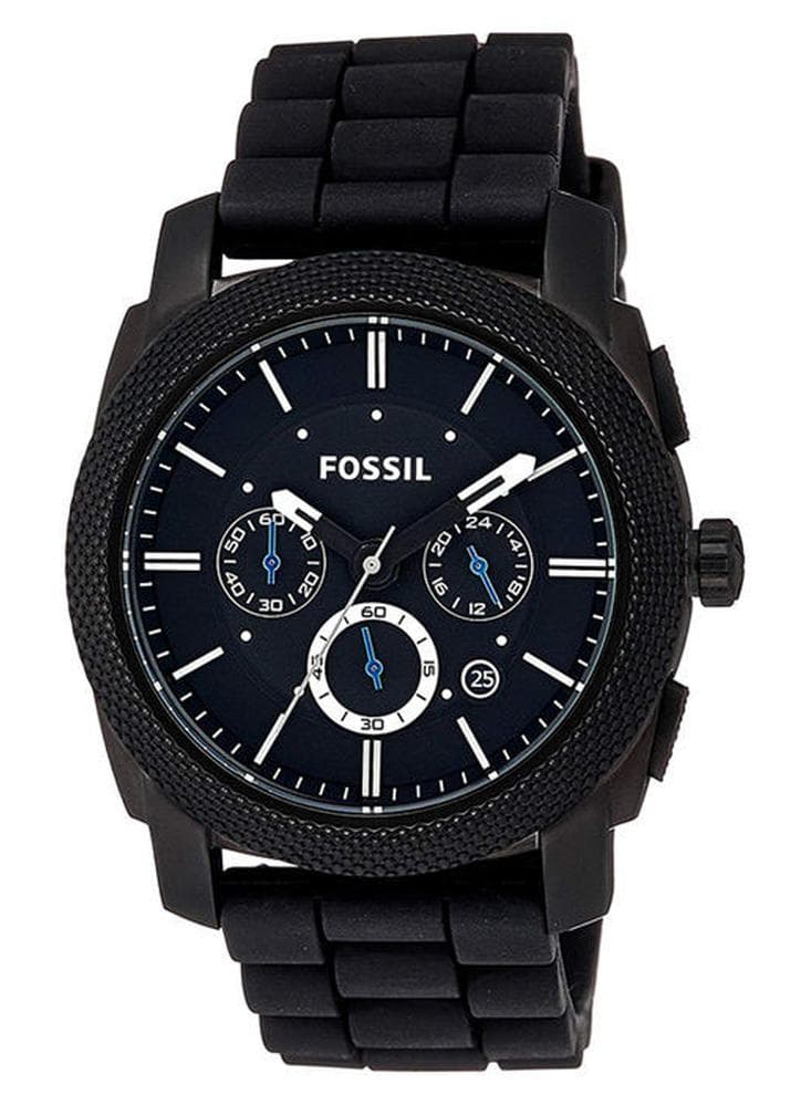 Men Silicone Analog Watch FS4487 - 45 mm - Black