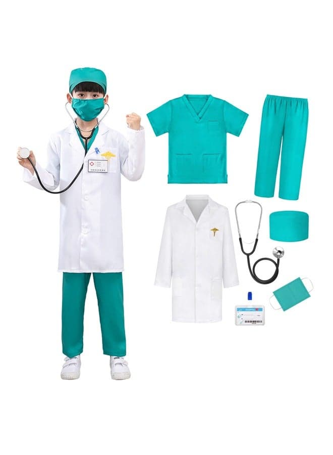 7 Pcs Cosplay Doctor Costume Sets for Kids